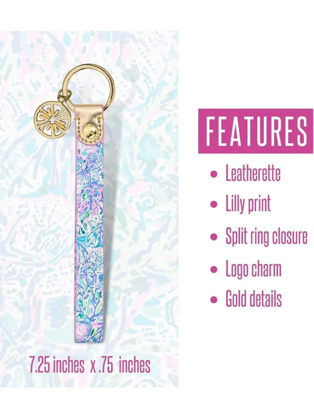 Stylish Durable Leatherette Wristlet Keychain with Metal Ring - Cute Accessory